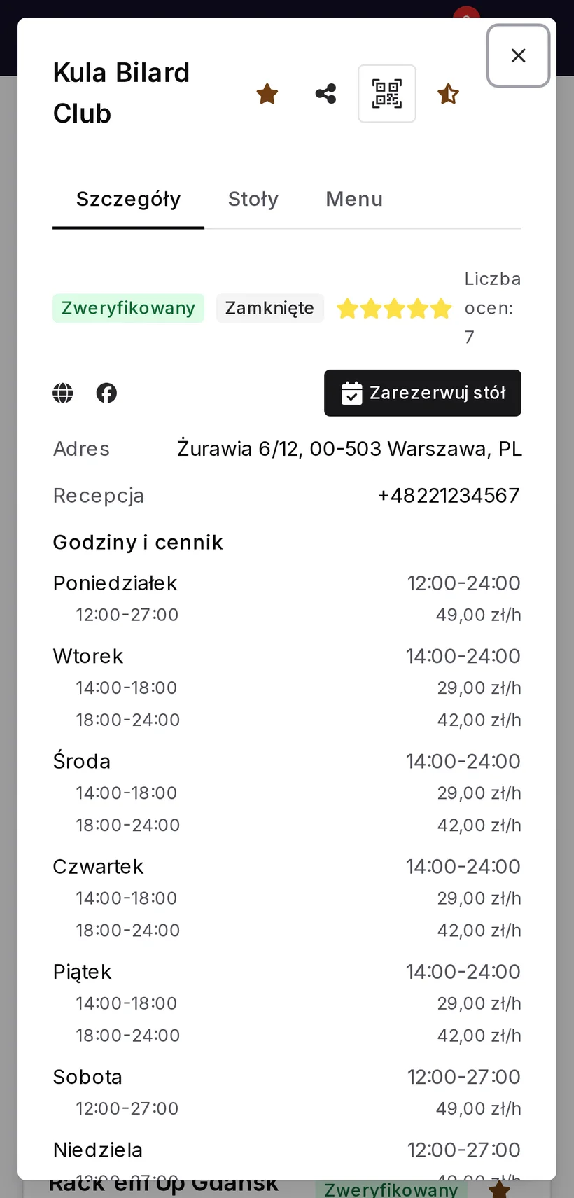 Club directory