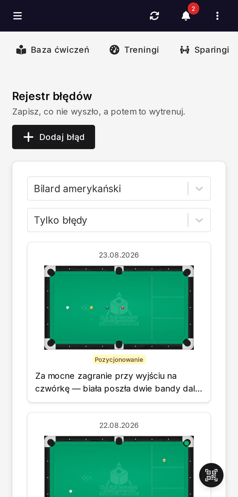 Mistakes from play